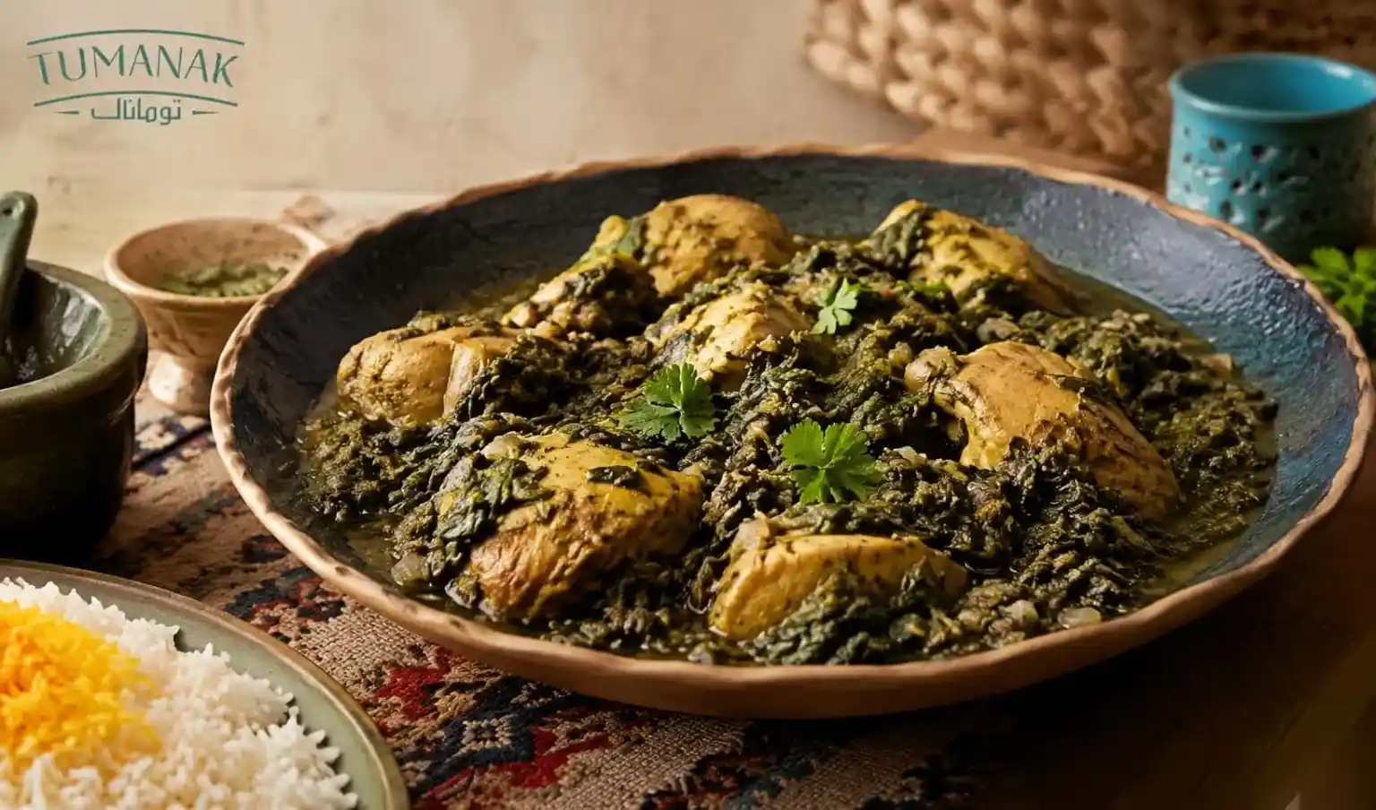 خوراک مرغ و اسفناج