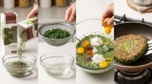 طرز تهیه کوکو سبزی با سبزی خشک توماناک